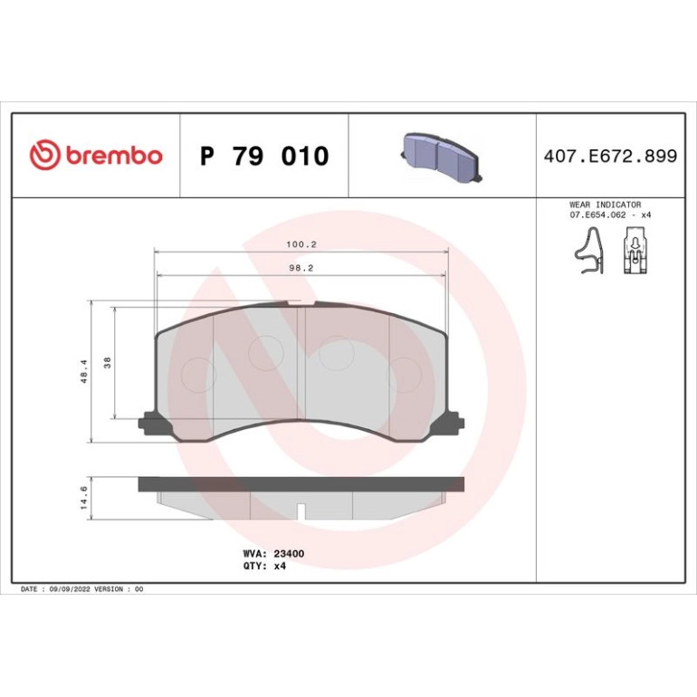 BREMBO Bremsklötze VA P 79 010 BREMBO Bremsklötze VA P 79 010