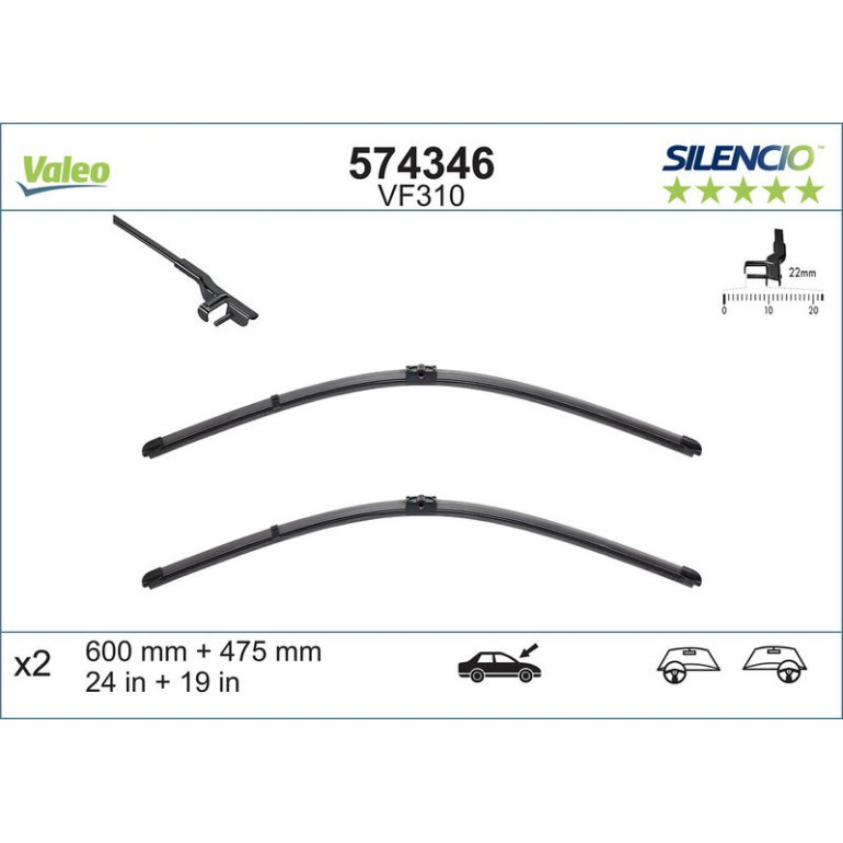 VM310 VALEO Silencio X.TRM Wischer 574346 VM310 VALEO Silencio X.TRM Wischer 574346