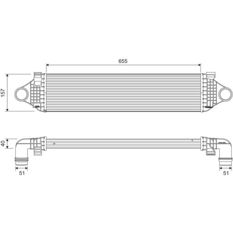 VALEO Druckluftkühler 818689 VALEO Druckluftkühler 818689