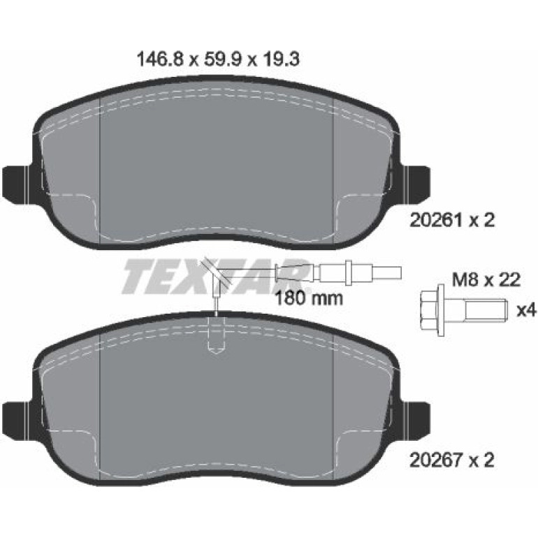 Bremsbelagsatz Peugeot P. 807 02 2026101 Bremsbelagsatz Peugeot P. 807 02 2026101