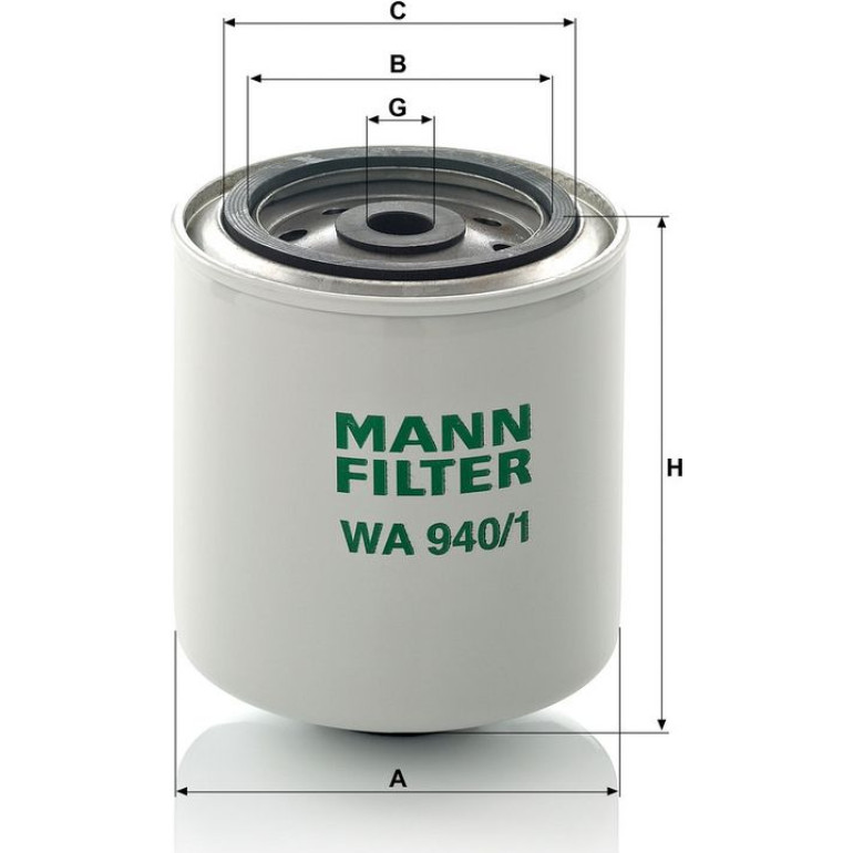 Mann & Hummel Kühlmittelfilter LKW WA 940/1 Mann & Hummel Kühlmittelfilter LKW WA 940/1