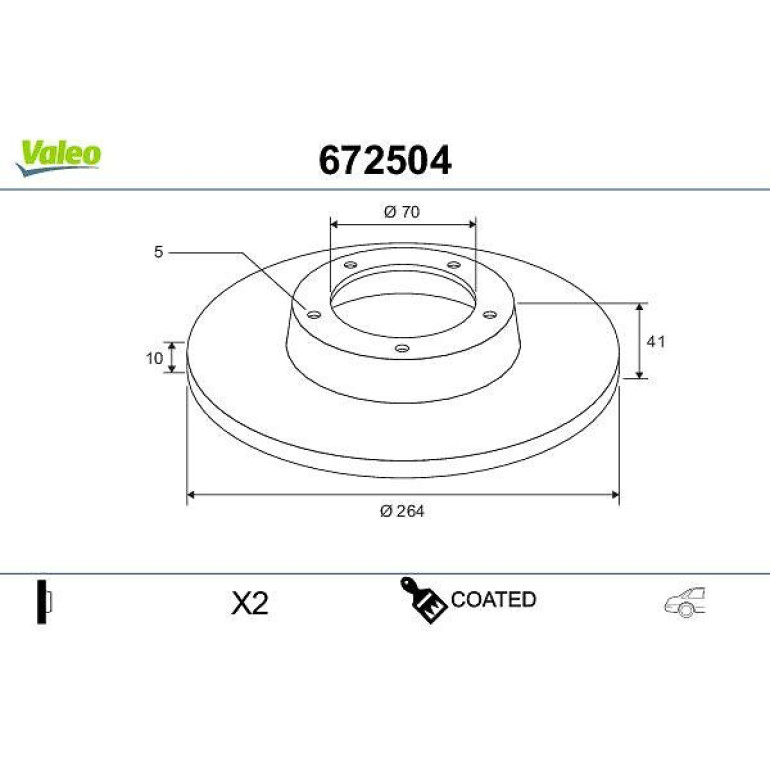 VALEO Bremsscheibe 672504 VALEO Bremsscheibe 672504