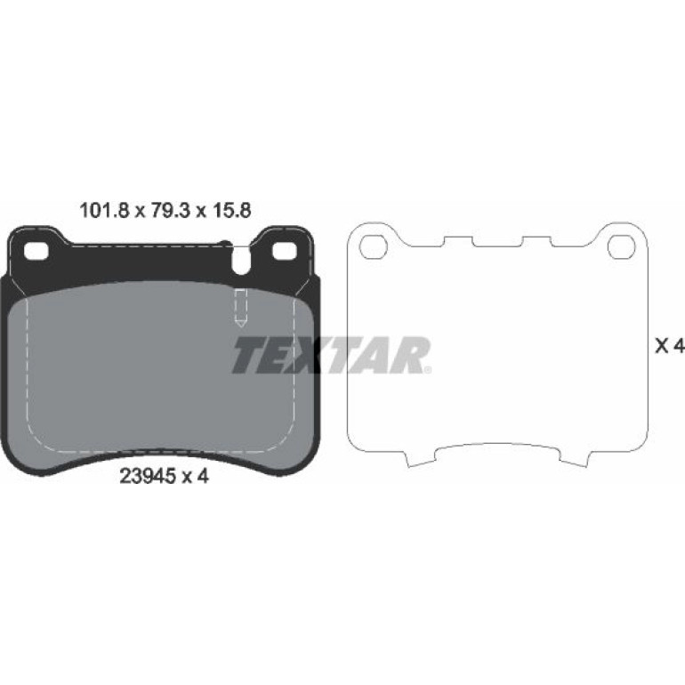 Bremsbelagsatz Db P. W203/S203/Clk/Slk 03- Sport 2394501 Bremsbelagsatz Db P. W203/S203/Clk/Slk 03- Sport 2394501