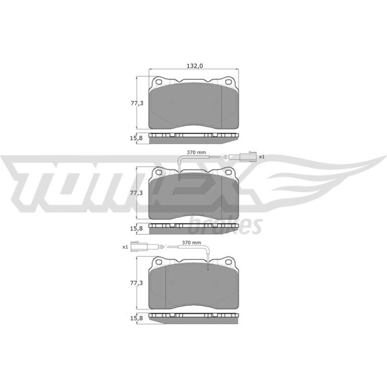 TOMEX brakes Bremsbelagsatz, Scheibenbremse TX 15-88 TOMEX brakes Bremsbelagsatz, Scheibenbremse TX 15-88