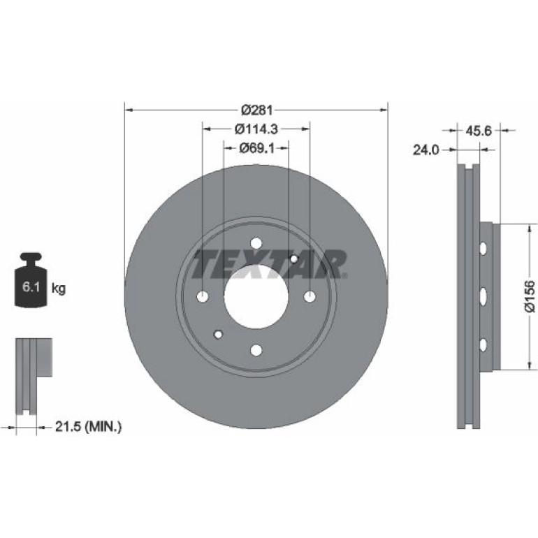 Bremsscheibe Volvo P. S40/V40 97-/Carisma 00 92100403 Bremsscheibe Volvo P. S40/V40 97-/Carisma 00 92100403