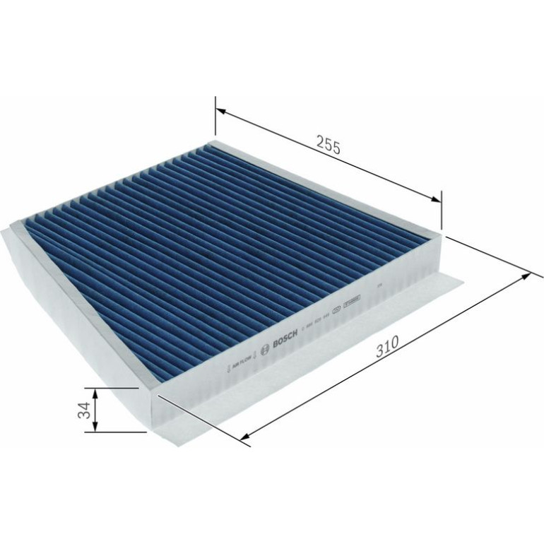 Aktivkohleinnenraumfilter 0 986 628 649 Aktivkohleinnenraumfilter 0 986 628 649