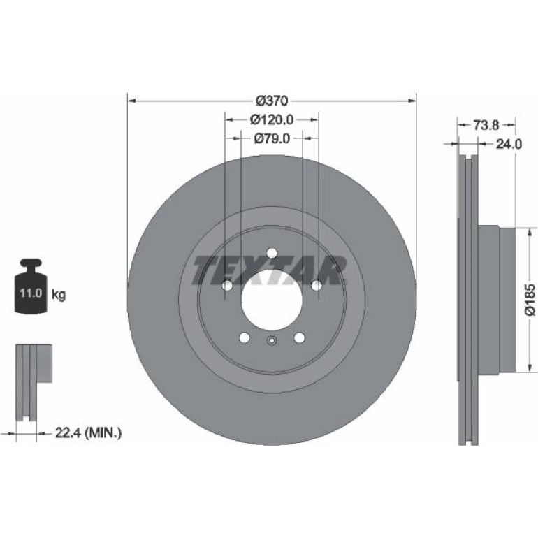 Bremsscheibe Bmw T. E65/E66 745D/760I 370Mm 92155203 Bremsscheibe Bmw T. E65/E66 745D/760I 370Mm 92155203