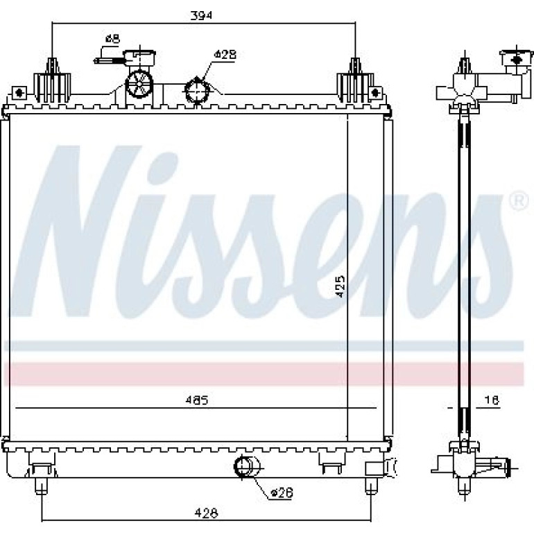 Wasserkühler PKW 606550 Wasserkühler PKW 606550