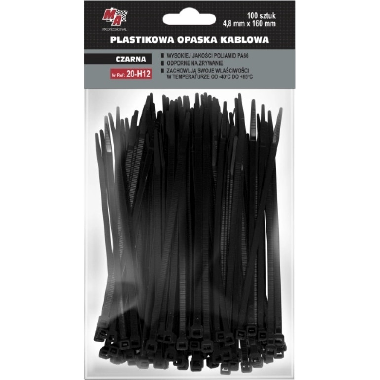 MOJE AUTO AMT20-H12 Kabelbinder 4,8 x 160 (1 Pack 100 Stück) Schwarz MOJE AUTO AMT20-H12 Kabelbinder 4,8 x 160 (1 Pack 100 Stück) Schwarz