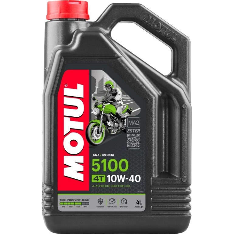 Motul 5100 Road / Off Road 4T MA2 10W-40 4 Liter 104068 Motul 5100 Road / Off Road 4T MA2 10W-40 4 Liter 104068