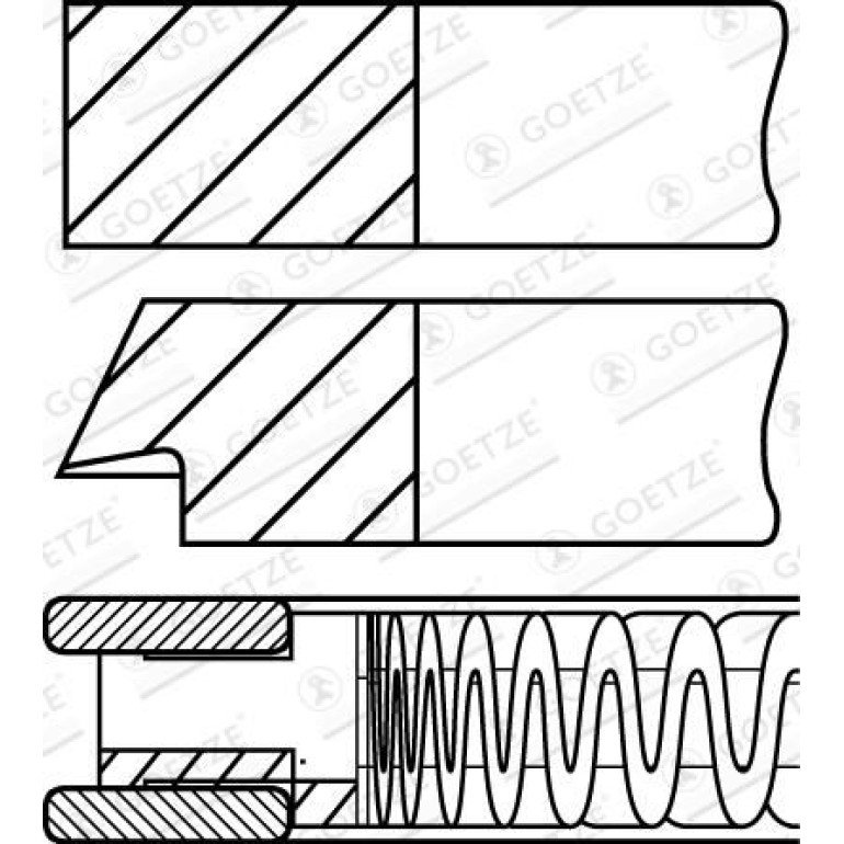 GOETZE ENGINE Kolbenring 08-427800-00 GOETZE ENGINE Kolbenring 08-427800-00