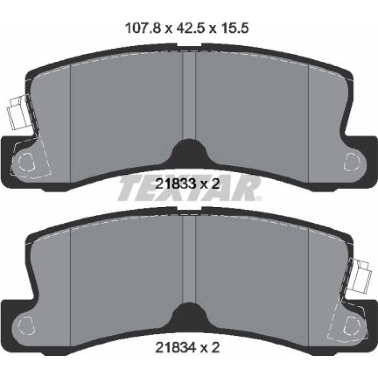 Bremsbelagsatz Toyota T. Avensis 97-01/Corolla E11 -01/Camry 01 2183301 Bremsbelagsatz Toyota T. Avensis 97-01/Corolla E11 -01/Camry 01 2183301