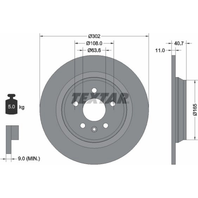 Bremsscheibe Volvo T. S60/S80/V60/V70/Xc70 07 92162903