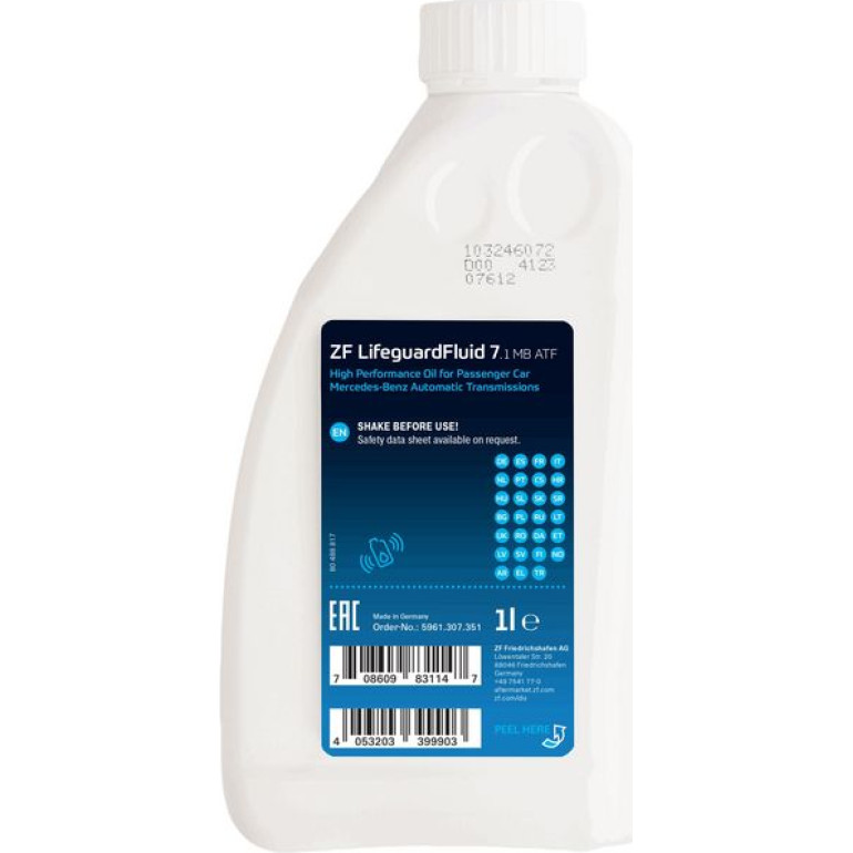 ZF Lifeguard Fluid 7.1 MB ATF 5961.307.351 ZF Lifeguard Fluid 7.1 MB ATF 5961.307.351