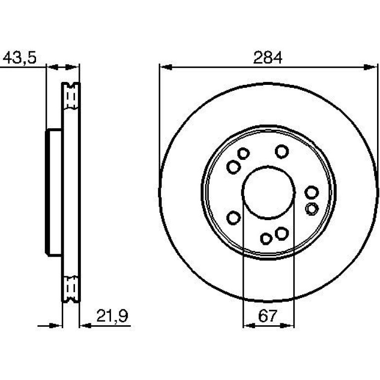 Bremsscheibe VA 0 986 478 186 Bremsscheibe VA 0 986 478 186