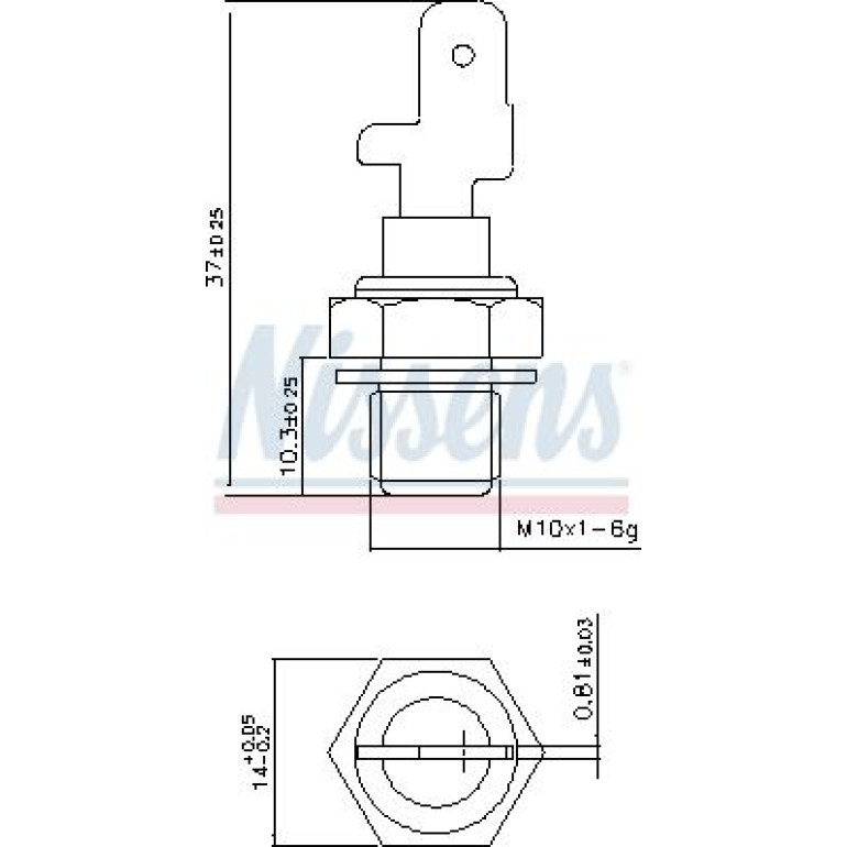 NISSENS Sensor, Kühlmitteltemperatur 207058 NISSENS Sensor, Kühlmitteltemperatur 207058
