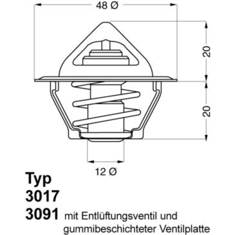 Thermostat, Kühlmittel 3017.92D2 Thermostat, Kühlmittel 3017.92D2