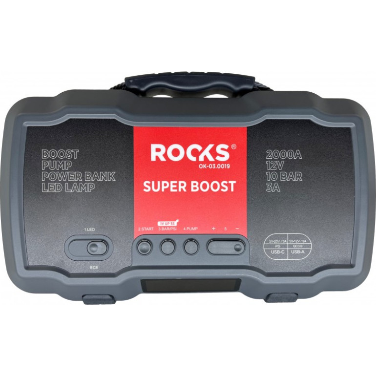 ROOKS Super Boost 12V Starthilfe und Kompressor – 2000A Leistung ROOKS Super Boost 12V Starthilfe und Kompressor – 2000A Leistung