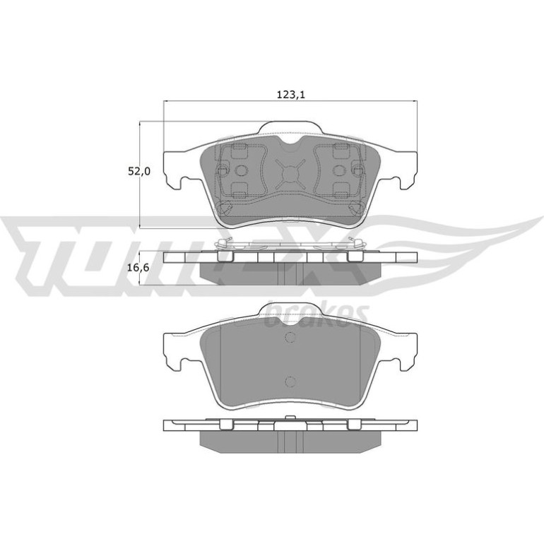 TOMEX brakes Bremsbelagsatz, Scheibenbremse TX 12-95 TOMEX brakes Bremsbelagsatz, Scheibenbremse TX 12-95