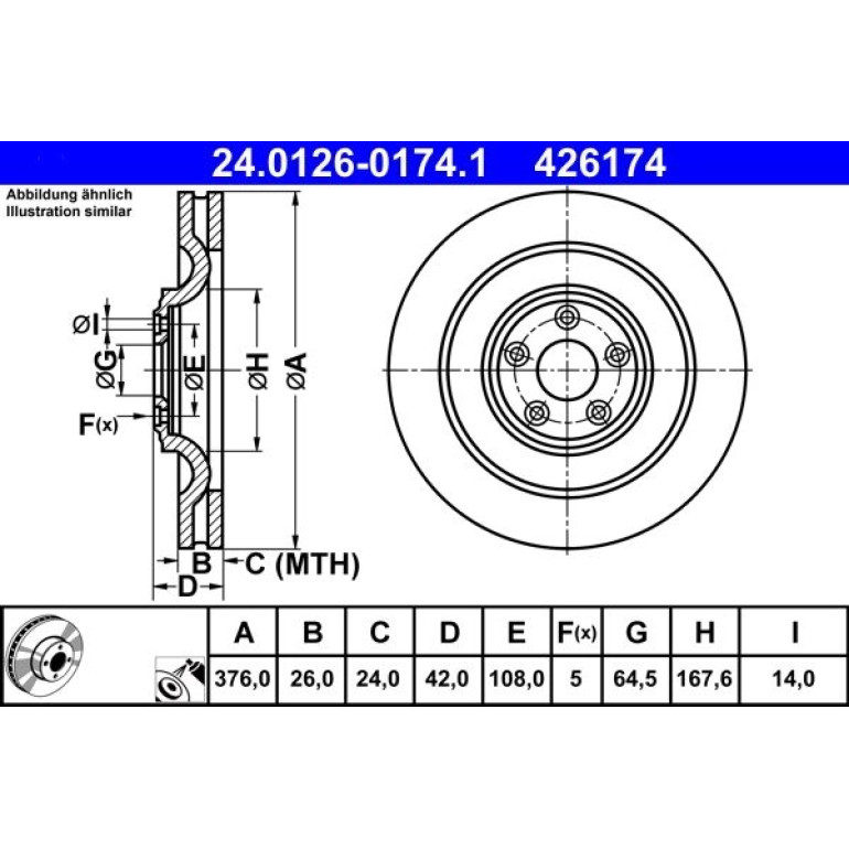 Bremsscheibe 24.0126-0174.1 Bremsscheibe 24.0126-0174.1