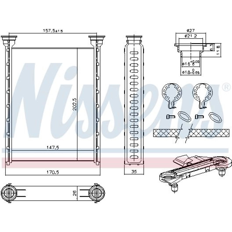 Heizkühler PKW 707214 Heizkühler PKW 707214