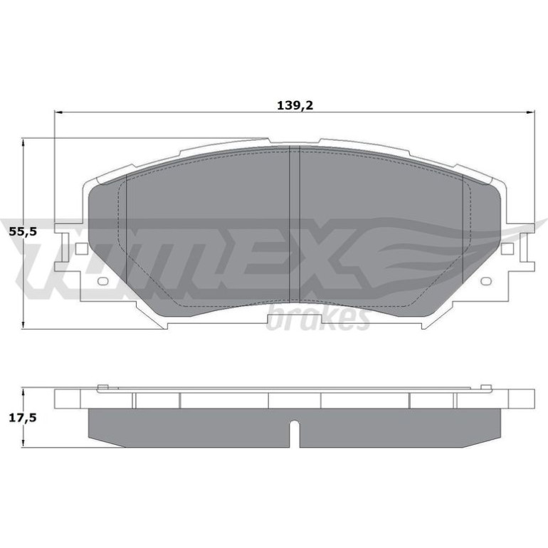 TOMEX brakes Bremsbelagsatz, Scheibenbremse TX 14-72 TOMEX brakes Bremsbelagsatz, Scheibenbremse TX 14-72
