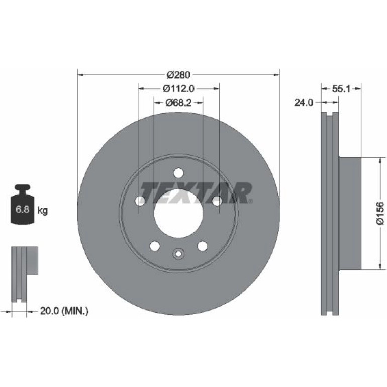 Bremsscheibe Vw P. T4 1.9-2.5 Tdi 96-03 92083805 Bremsscheibe Vw P. T4 1.9-2.5 Tdi 96-03 92083805