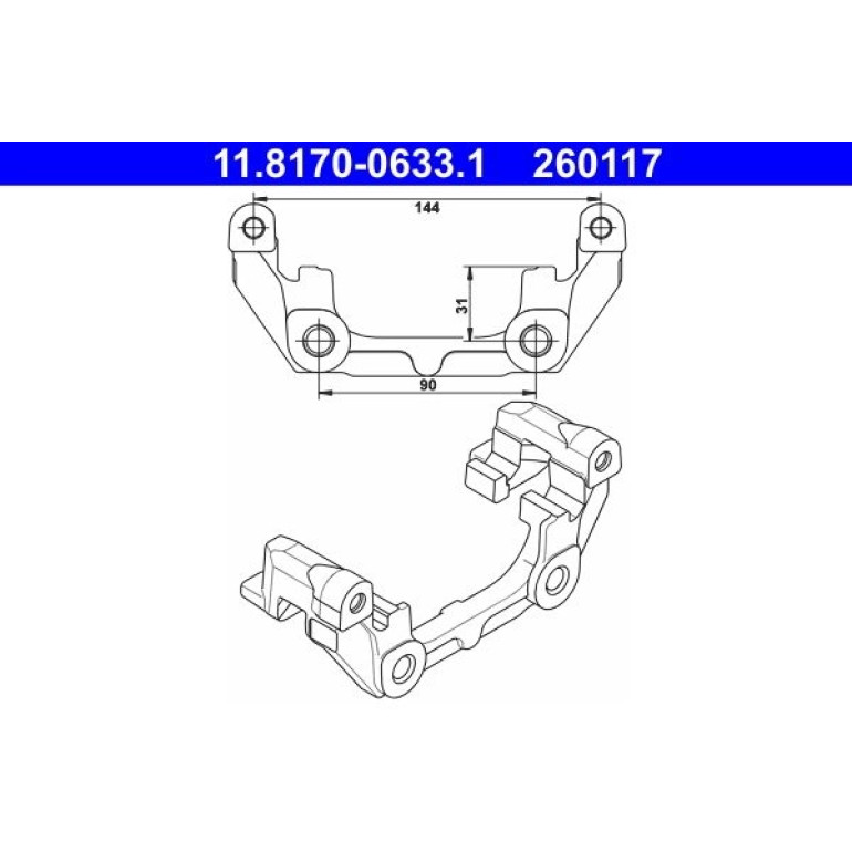 Halter, Bremssattel 11.8170-0633.1