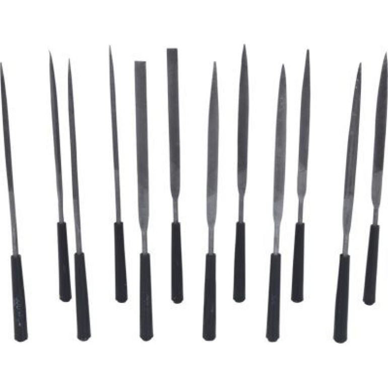 KS TOOLS Satz Nadelfeilen mit Kunststoffgriff, 12-teilig 140.3050 KS TOOLS Satz Nadelfeilen mit Kunststoffgriff, 12-teilig 140.3050