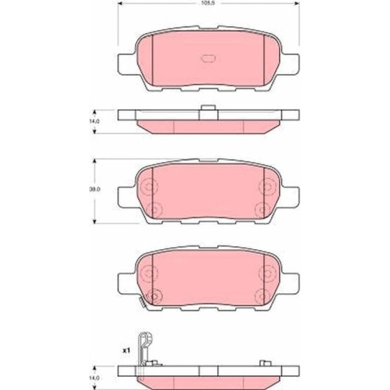 TRW Bremsbeläge GDB3393 TRW Bremsbeläge GDB3393
