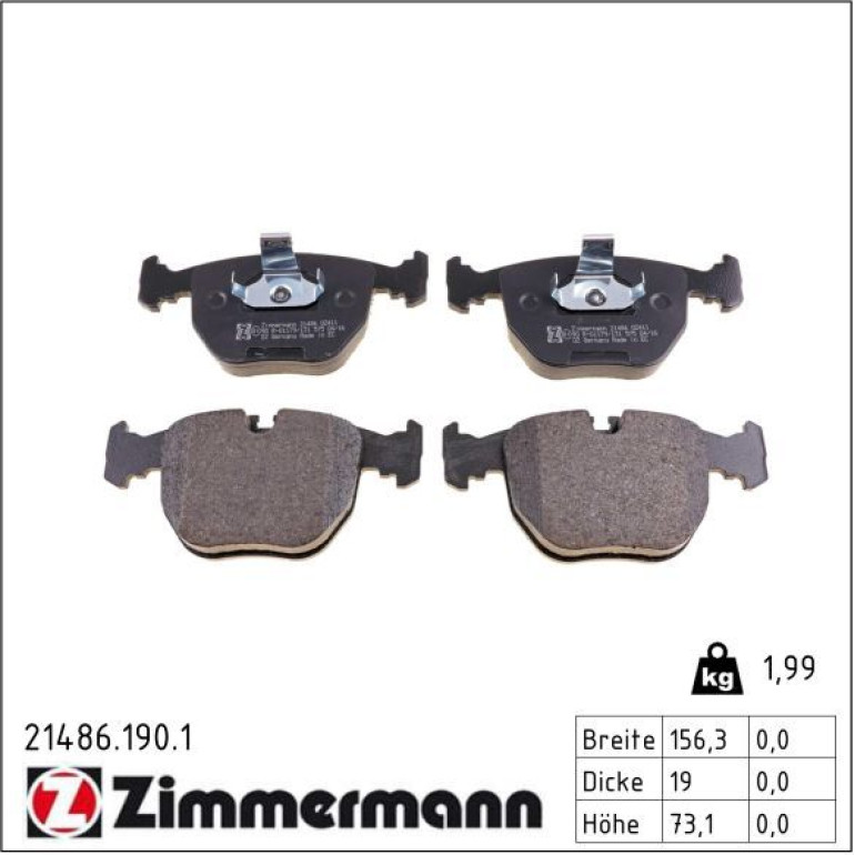 ZIMMERMANN Bremsbeläge 21486.190.1 ZIMMERMANN Bremsbeläge 21486.190.1