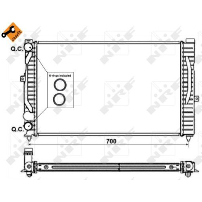 Kühler, Motorkühlung 58259 Kühler, Motorkühlung 58259