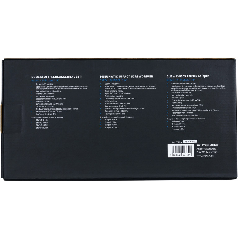 SW-Stahl Vibrations-Druckluftschlagschrauber S3224 SW-Stahl Vibrations-Druckluftschlagschrauber S3224
