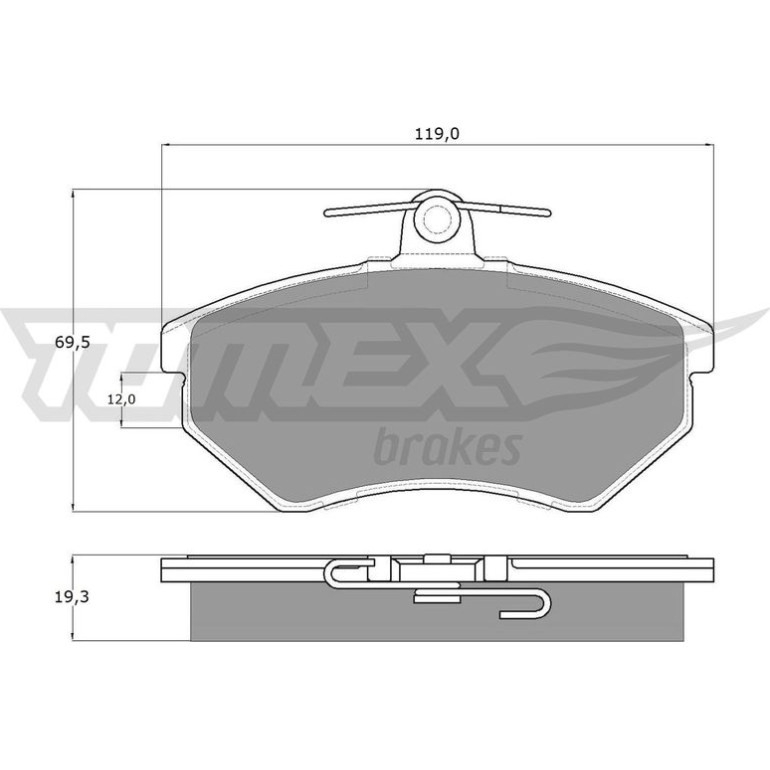 TOMEX brakes Bremsbelagsatz, Scheibenbremse TX 10-11 TOMEX brakes Bremsbelagsatz, Scheibenbremse TX 10-11