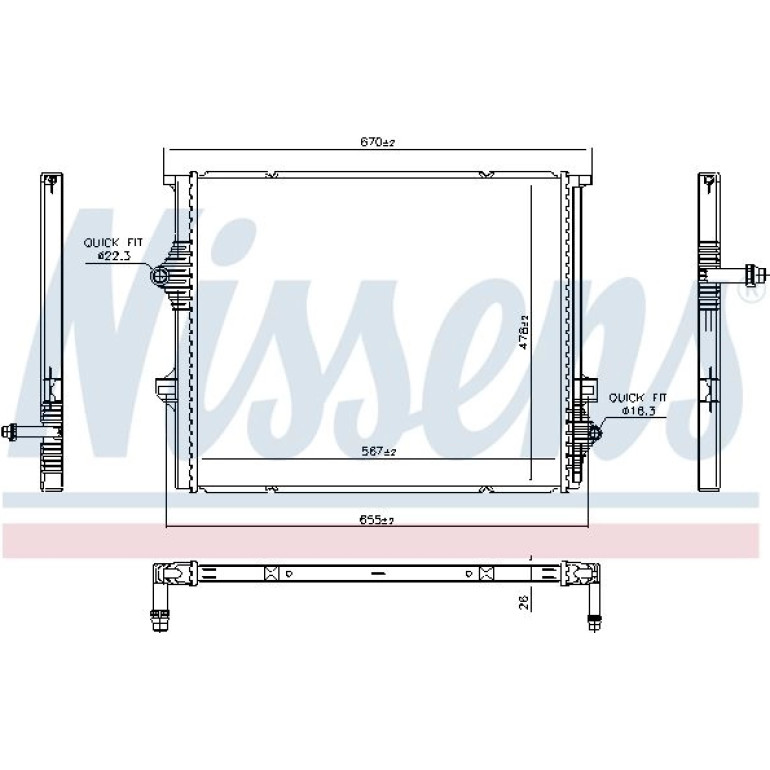 Wasserkühler PKW 606397 Wasserkühler PKW 606397