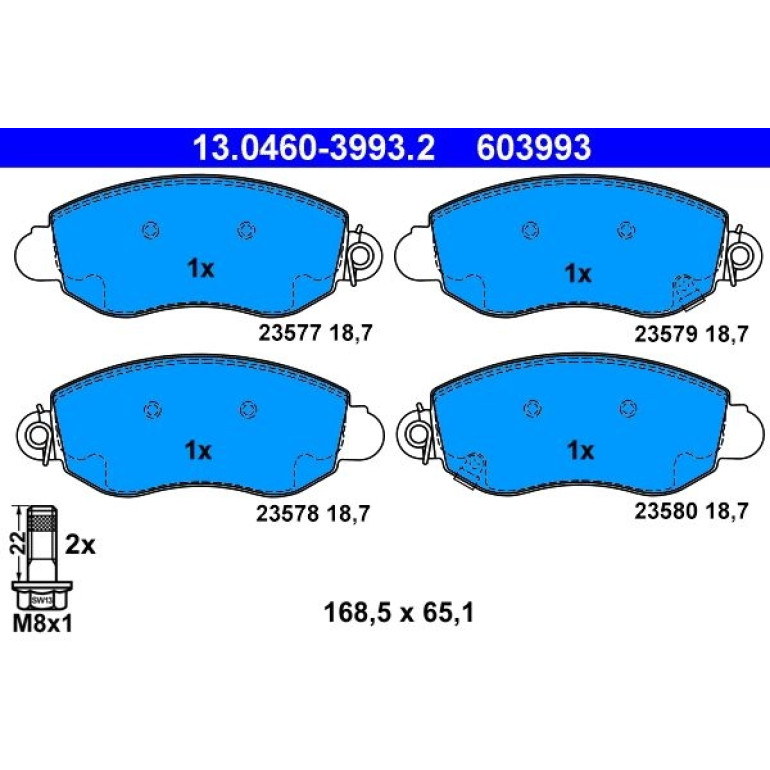 Bremsbelagsatz Ford P. Transit 2.0-2.4 Tdci 00-06 13.0460-3993.2 Bremsbelagsatz Ford P. Transit 2.0-2.4 Tdci 00-06 13.0460-3993.2