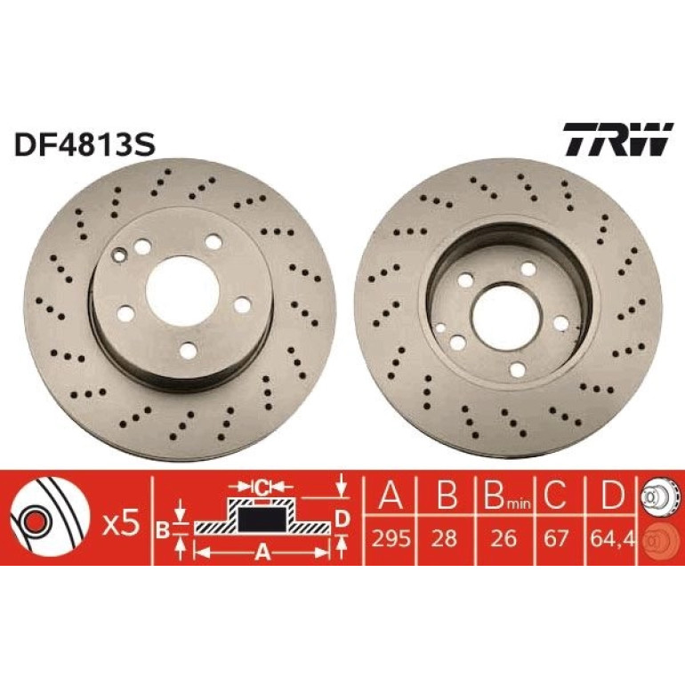 Bremsscheibe Db P. W204 07 DF4813S Bremsscheibe Db P. W204 07 DF4813S