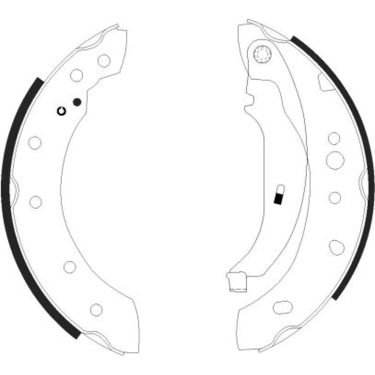 Bremsbacken Peugeot 206 98- Mit Abs 02- 203Mm 91061800