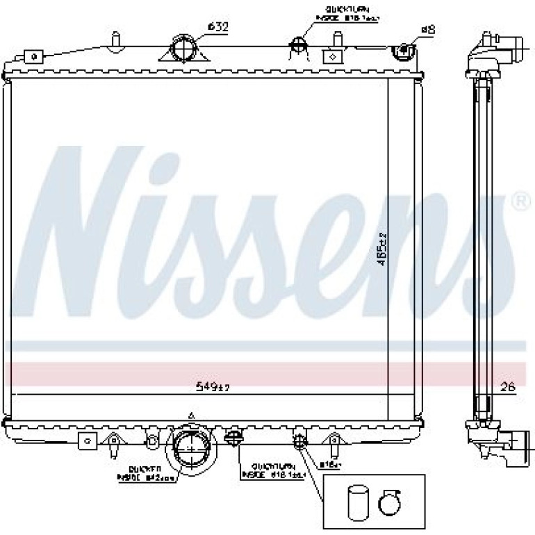 Wasserkühler PKW 63695A Wasserkühler PKW 63695A