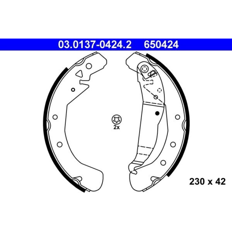 Bremsbackensatz 03.0137-0424.2 Bremsbackensatz 03.0137-0424.2