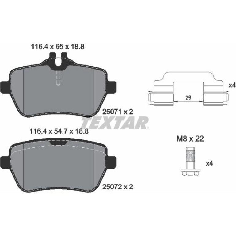 Bremsbelagsatz Db T. W222/C217 12 2507103 Bremsbelagsatz Db T. W222/C217 12 2507103