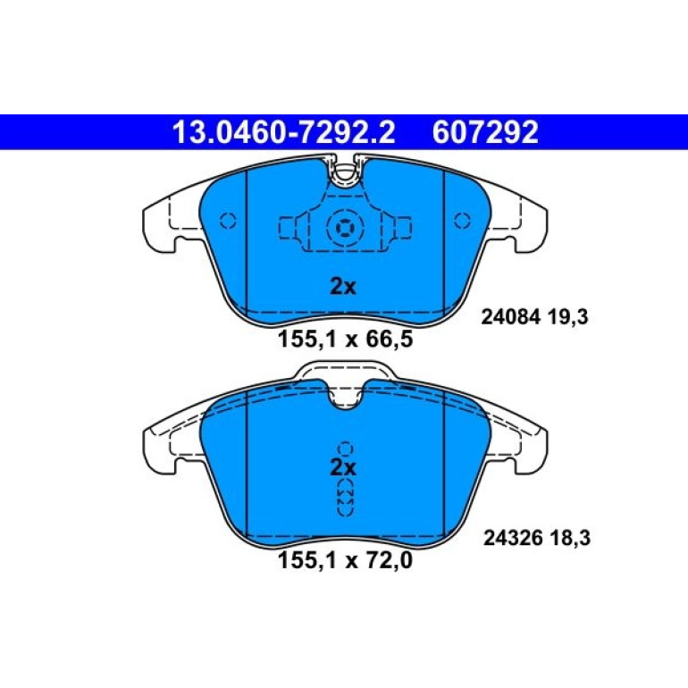ATE Bremsbelagsatz 13.0460-7292.2 ATE Bremsbelagsatz 13.0460-7292.2