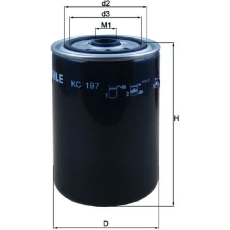 MAHLE Kraftstofffilter KC 197 MAHLE Kraftstofffilter KC 197