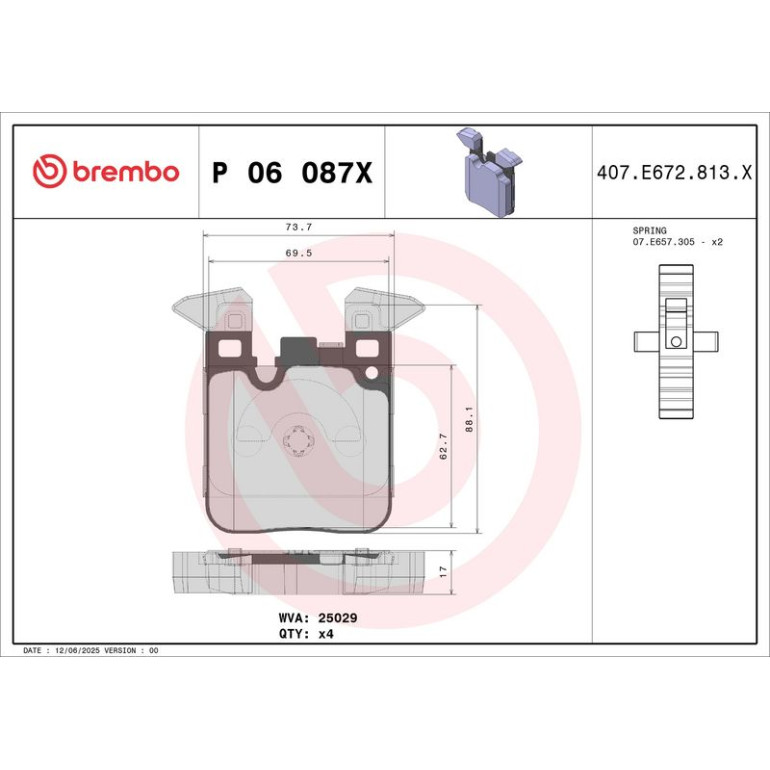BREMBO Bremsklötze Xtra HA P 06 087X