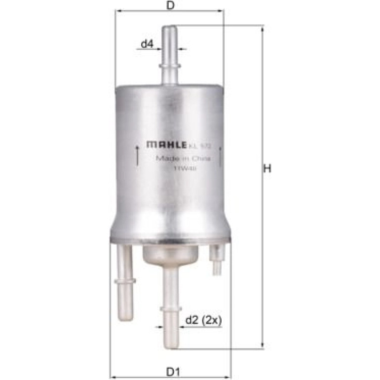 MAHLE Kraftstofffilter KL 572 MAHLE Kraftstofffilter KL 572