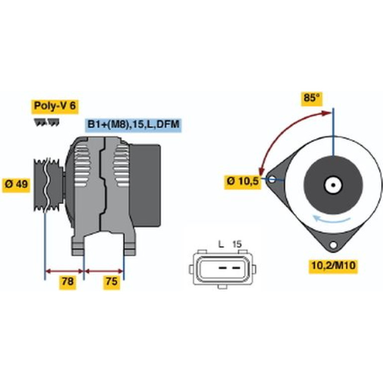 Lichtmaschine 0 986 041 810