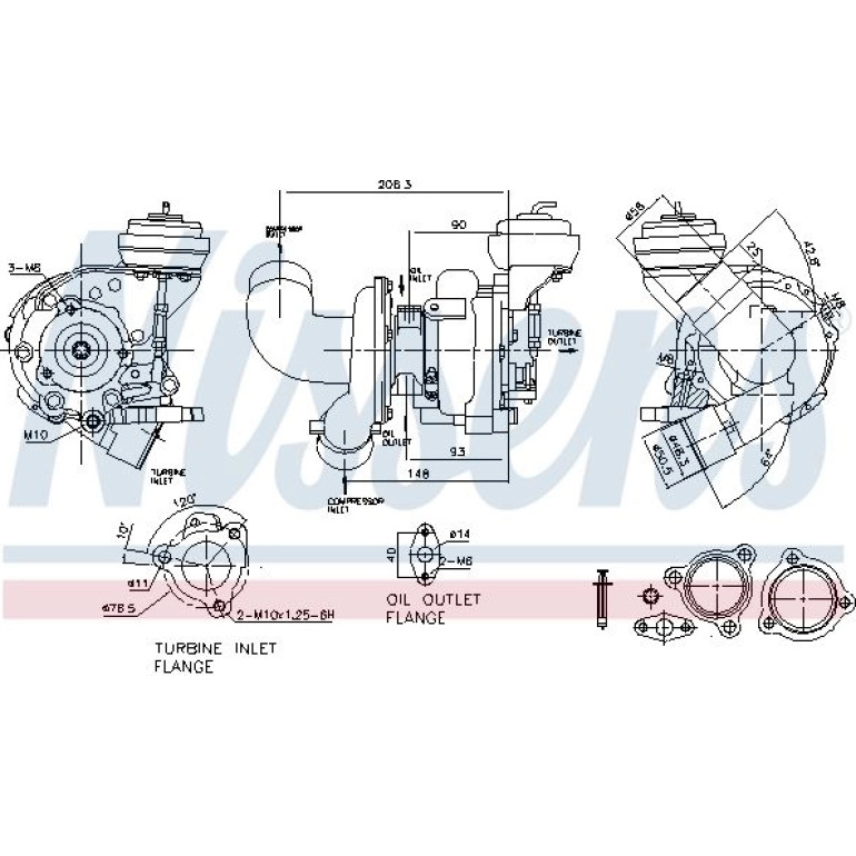 NISSENS Turbolader 93108 NISSENS Turbolader 93108
