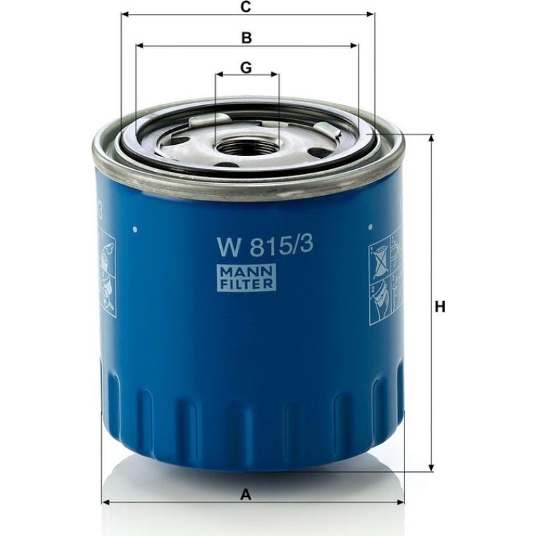 Mann & Hummel Ölfilter PKW W 815/3