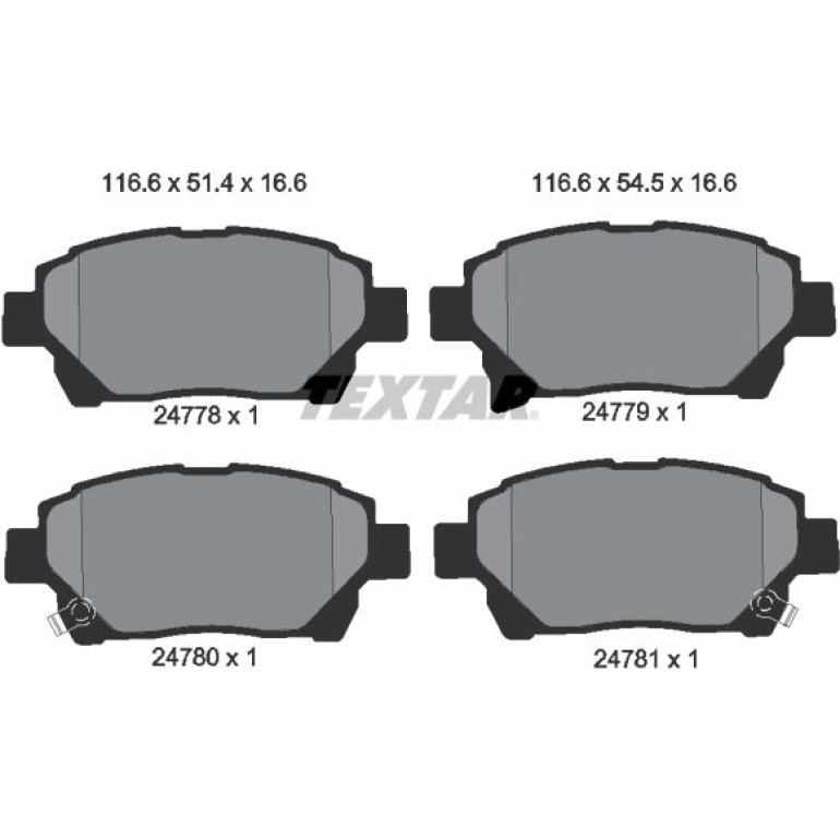 Bremsbelagsatz Toyota P. Iq 1.0-1.4 D-4D 09 2477801 Bremsbelagsatz Toyota P. Iq 1.0-1.4 D-4D 09 2477801