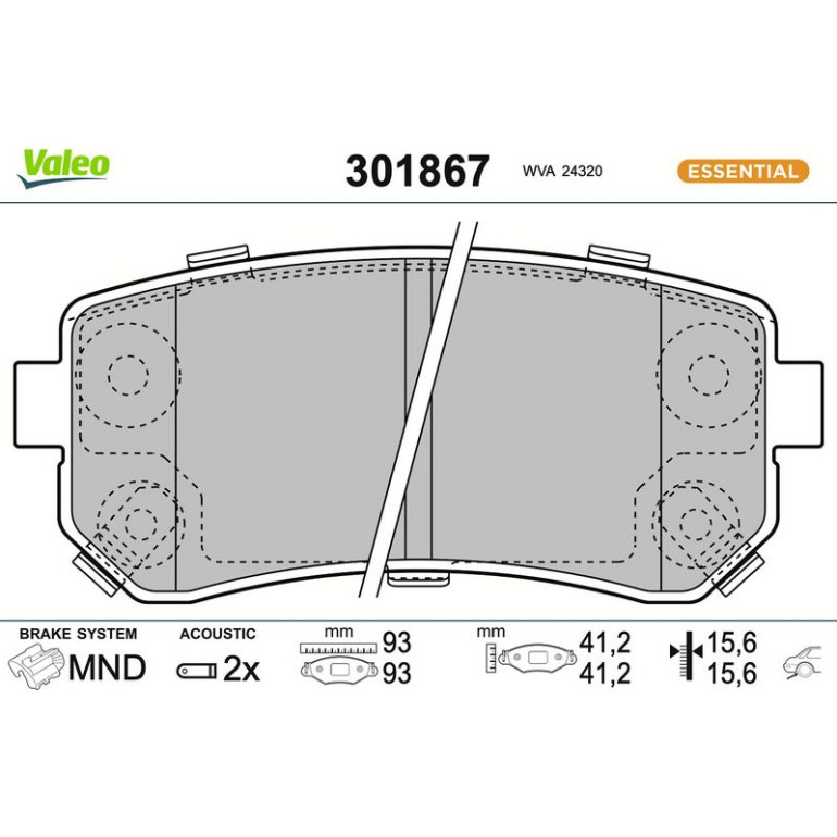 VALEO Bremsbeläge 301867 VALEO Bremsbeläge 301867